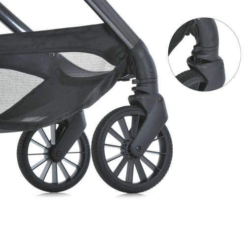 Коляска дитяча прогулянкова El Camino ME 1183 RIVIERA Jet Black (універсальна, 2в1) фото 11