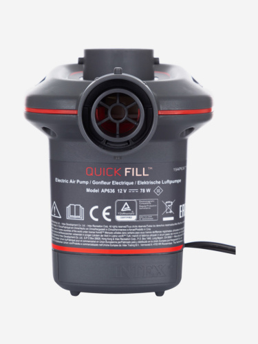 Насос електричний Intex 66636 «Quick-Fill» (живлення: прикурювач 12V/78W, 600 л/хв, 3 насадки, надування/здування) фото 6