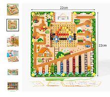 Дерев'яна магнітна гра C 73278 сортер, стилус, 13 двосторонніх карток із завданнями, в коробці
