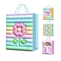Пакет подарунковий паперовий L "Rainbow 3D" 31*41*12см Stenson R96980-L