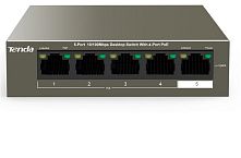 Картинка  Коммутатор TENDA  5xFE (4xFE PoE, 1xFE Uplink), Неуправляемый (TEF1105P-4-38W) магазин cd-market