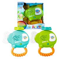 Музичне брязкальце “Літачок” 53750 “WToys”, 2 види, ОЗВУЧУВАННЯ УКРАЇНСЬКОЮ МОВОЮ, пісні, підсвічування, гумовий прорізувач, тріскачка, 2 режим