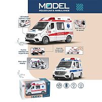 Машинка 8801 “Поліція”, розмір: 14.5х6.9х7.8 см, інерція, підсвічування, звук, відчиняються передні, бокова та задні двері, в коробці