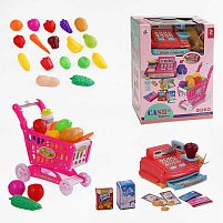 Касовий апарат CF 8206 підсвічування, звуки, мелодії, англ. мовою, продукти, візок, у коробці