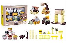 Тісто для ліплення CN 2617-1 будівельний майданчик, машинки-конструктори, 6 кольорів тіста, аксесуари, наліпки, в коробці