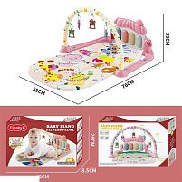 Килимок 88615-5 піаніно, звуки, мелодії, підсвічування, 5 брязкалець, в коробці