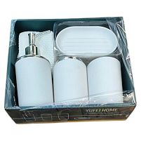 Набір для ванної 4пр/наб 25*22*7см Stenson R34117-W