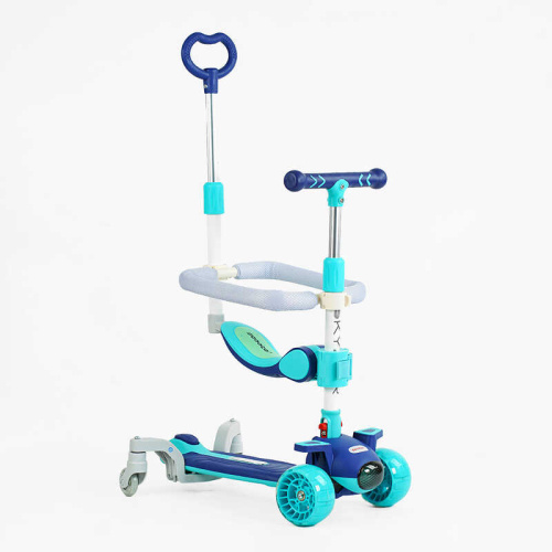 Самокат-беговел триколісний Skyper J-03116 (колеса: Ø4,92"/PU, рама: пластик/складна, сидіння, захісний бампер, батьківська ручка, до 25/50 кг)