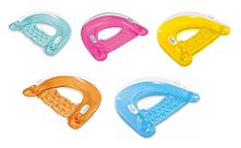 Крісло надувне для плавання Intex 58859 (99*152 см, 5 кольорів, ручки, підсклянник, вік 8+, до 80 кг)