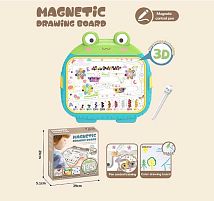 Магнітна гра 666-8 A “Жабка”, магнітний стилус, сортер, кульки, перешкоди для кульок, в коробці