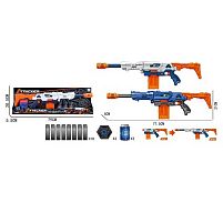 Автомат JLX 7259 2 кольори, механічний принцип роботи, 18 м’яких куль, 6 мішеней, в коробці