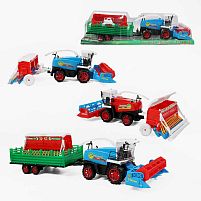 Комбайн 0488-141 причіп, розмір: 50х16х12 см, інерційний механізм, рухомі елементи конструкції, додаткова насадка, в слюді