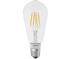 Картинка  Лампа светодиодная OSRAM SMART LED Е27 5.5-60W 2700K 220V ST64 FILAMENT Bluetooth (4058075091146) магазин cd-market