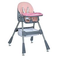Стільчик для годування Bambi M 5722 Pink (44*60*115 см, 4 колеса Ø5 см, регулювання: стілець 4 п., спинка 3 п., підніжка 3 п., стіл 31*45 см)і