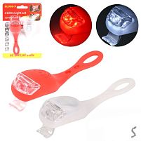 Мигалки LED з кріпленням для велосипеда 2шт/наб 11*3см (2 батарейки CR2032) Stenson VL97735
