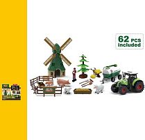 Ферма 550-13 K 62 елементи, трактор, інерційний механізм, фігурки, звукові ефекти, підсвічування, млин, в коробці