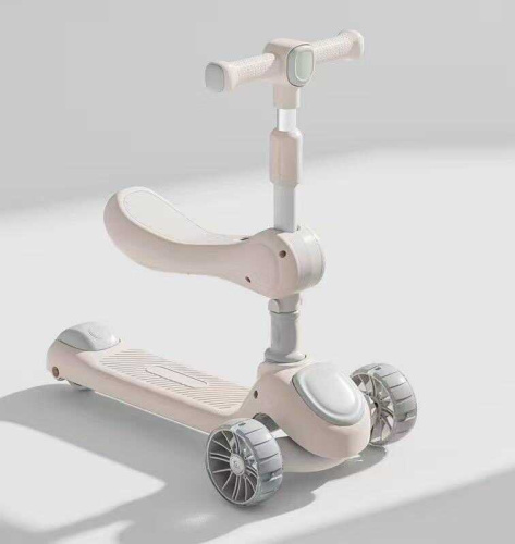 Самокат-беговел триколісний Skyper LS-1520-31 (колеса: передні Ø4,4"/заднє Ø3,15"/PU, рама: пластик, сидіння, підсвітка, до 30 кг) фото 2