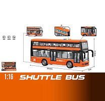 Автобус WY 912 A звуки, підсвічування, інерційний механізм, масштаб 1:16, дверцята відчиняються, в коробці