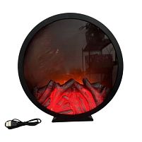 Камін-світильник декоративний з LED підсвічуванням USB 8.5*32*32см (без батарейок) Stenson R96484