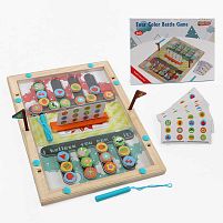 Дерев'яна магнітна гра C 73222 логічна гра для двох, 12 двосторонніх карток із завданнями, 2 стилуси, в коробці