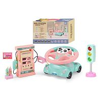 Кермо 2192 E-47 Штрих=91753 ПАНДА, світлофор, заправна станція, підсвічування, звук, мелодії, машина-підставка, в коробці