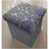 Тумба-пуф складаний "Golden cracks" 35*35*33см Stenson R33443