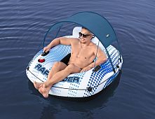 Надувне коло-крісло BestWay 43725 (51*137*137 см, навіс, ручки, мотузка, підсклянник, до 100 кг)