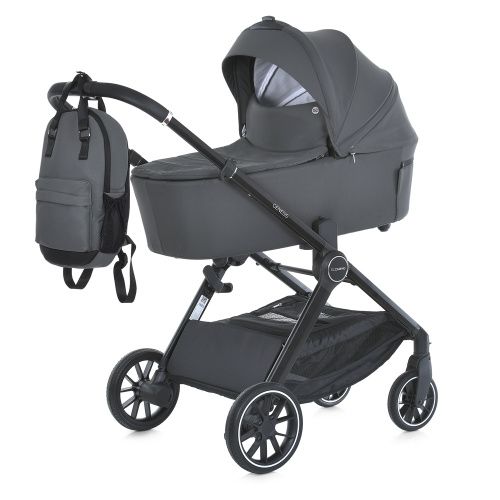 Коляска дитяча прогулянкова El Camino ME 1126 GENESIS Asphalt Gray (універсальна, 2в1)