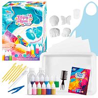 Ебру арт 94133 "4FUN Game Club", 12 пігментів, гіпсові фігурки, концентрат, акварельний папір, інструменти, у коробці