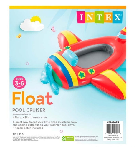 Плотик дитячий надувний для плавання Intex 59380 (58-114*107-132 см, 7 кольорів, вік 3+, до 27 кг) фото 16