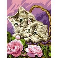 Картинка  Набор для творчества Sequin Art PAINTING BY NUMBERS JUNIOR Floral Kittens SA1041 магазин cd-market