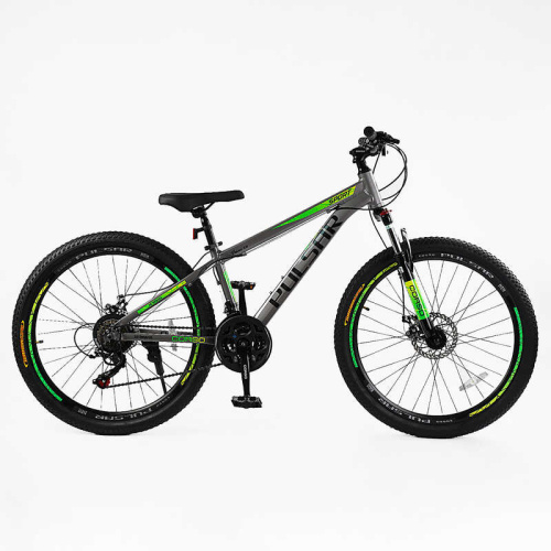 Велосипед двоколісний спортивний Corso PL-26031 «Pulsar» (колеса Ø26"/гума, рама: 13"/алюміній, швидкостей: 21, обладнання Shimano)