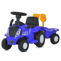 Каталка-толокар Bambi Racer M 6153B-4 (трактор з причепом, граблі, лопатка, колеса: пластик, 32*44*55 см, червоний, до 20 кг)