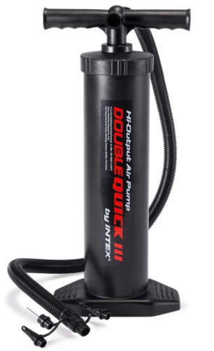 Насос ручний Intex 68615 «Double Qoick III Hand Pump» (об'єм: 3,3 L., висота: 48 см., 3 насадки, шланг 1 м., надування/зування) фото 2