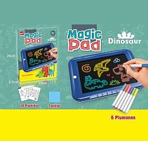 Дошка для малювання 1688 A різнокольорове LED - підсвічування, 6 неонових маркерів, прозора основа, фон, серветка, в коробці