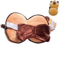 Подушка з маскою дорожня під шию "Capybara" 25*7см Stenson R35824