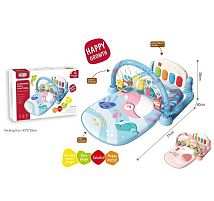 Килимок 668-220 2 кольори, 5 підвісок, на батарейках, підсвічування, мелодії, зміна режимів, піаніно, регулювання гучності, пискавка, люстерко, в