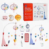 Карусель RT 668-20 2 кольори, пульт д/к, проєктор, таймер, мелодії, звуки природи, кумедні звуки, 5 підвісок-брязкалець, в коробці