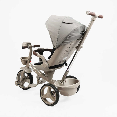 Велосипед дитячий триколісний Toti 6590-3 (колеса: переднє Ø10"/задні: Ø8"/PU, рама: сталь/складна, батьківська ручка, навіс, музична фара, до 25 кг) фото 3