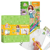 Набір для творчості "Флора" 300955 "DoDo", блокнот із завданнями, розмальовки, наліпки, 10 кольорових маркерів, в коробці