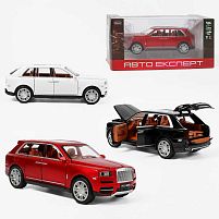 Машинка RS-76216 "Авто Експерт", 3 кольори, металопластик, масштаб 1:22, світло, звук, інерція, відчиняються двері, багажник та капот, в коробці,