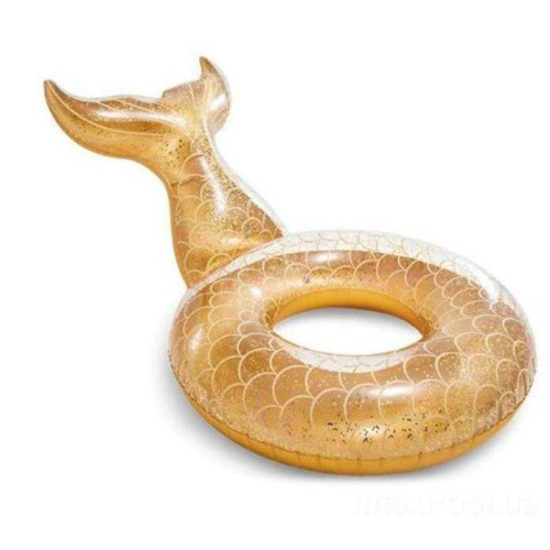 Коло дитяче надувне для плавання Intex 56258 «Русалочка Золотий блиск» (79*107*147см, 1 камера, вік 9+, до 100 кг) фото 3