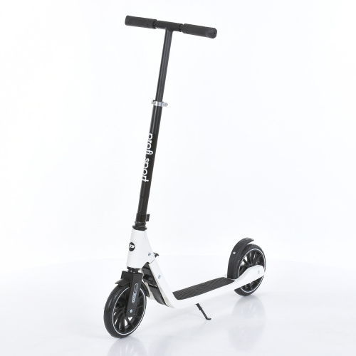 Самокат дитячий Trike SR2-091-W (двоколіісний, колеса: PU, Ø200 мм, складний, кермо: висота 82-105 см, гальмо задне ножне, підставка, білий)
