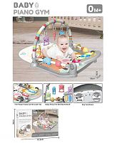 Килимок 8808-6 звук, мелодії, підсвічування, піаніно, брязкальця, ростомір, в коробці