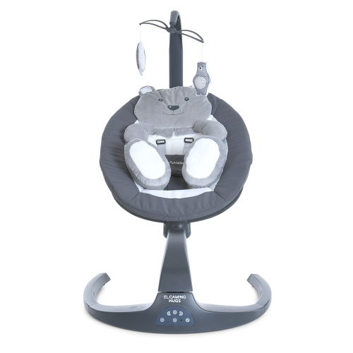 Крісло-шезлонг для немовлят з електро-заколисуванням El Camino ME 1077 HUGS Gray (механізм гойдання: поворотний) фото 2