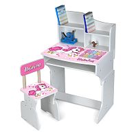 Парта шкільна Bambi M 904-2 «Єдиноріг» (55*65,5*111 см, стілець, поляця для книг, полиця під столом, підніжка)