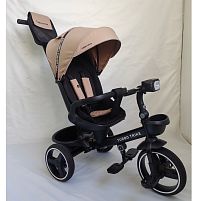 Велосипед дитячий триколісний Turbotrike MT 1002-1 Almond Beige (колеса: передні Ø26 см, задні Ø23 см, батьківська ручка, МР3, USB)