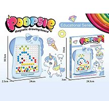 Мозаїка 679 магнітна, стилус, кольорові кульки, книжка із завданнями, розмір - 23,5х2х30 см, у коробці