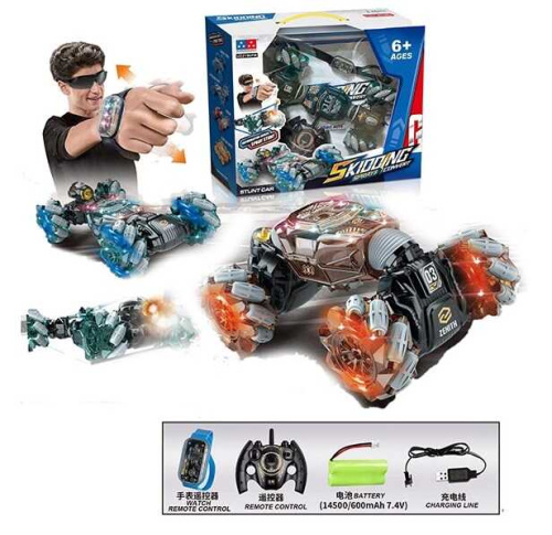 Машина на радіокеруванні UD 2196 PW 3 кольори, звук, підсвічування, роликові колеса, акум. 7.4 V, пульт 2.4G, браслет, USB-кабель, парогенератор,