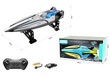 Катер на радіокеруванні 4 D-S 1 пульт управління 2.4 GHz, акумулятор 7.4 V, підсвічування, запасні деталі, підставка, інструкція, в коробці